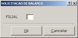 Balanço - Solicitação de Balanço