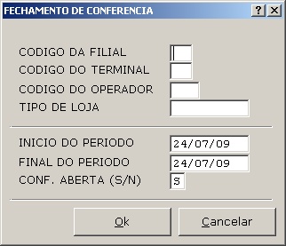 Sistemas Financeiro - Fechamento das conferências