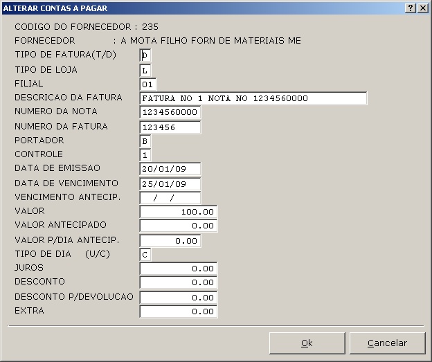 Sistemas Financeiro - Contas do Fornecedor 3