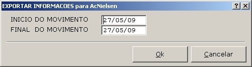 Integracoes - Exportacao AcNielsen