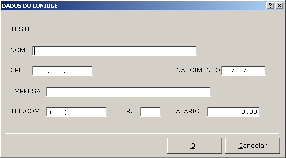 Dados do Conjuge