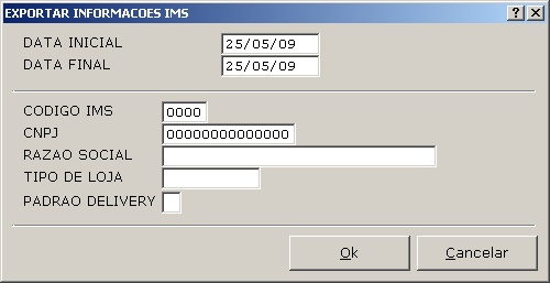 Integracoes - Exportacao IMS