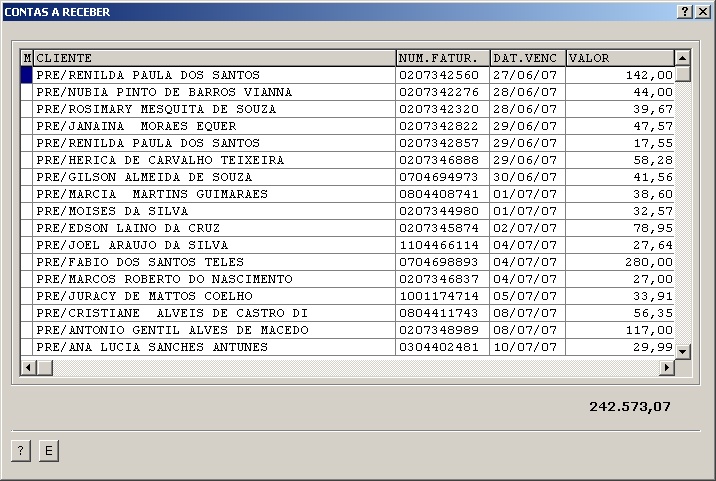 Sistemas Financeiro - Contas a Receber 1