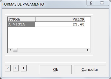 Sistemas Financeiro - Formas de Pagamento