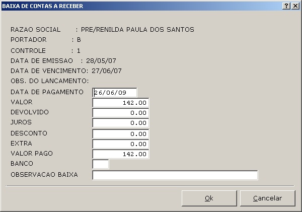 Sistemas Financeiro - Contas a Receber 3