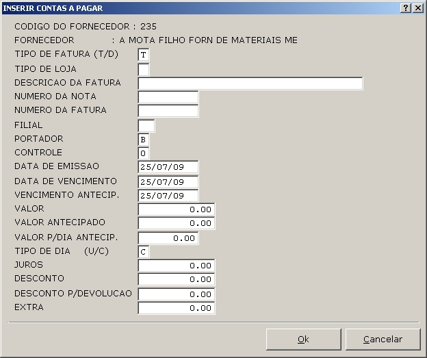 Sistemas Financeiro - Contas do Fornecedor 2