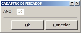 Cadastros Gerais - Feriados 1