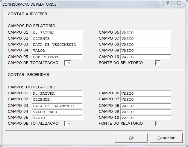 Sistemas Financeiro - Config a Receber