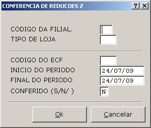 Sistemas Financeiro -Conferência de Redução Z