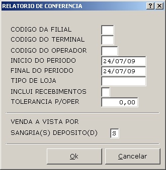 Sistemas Financeiro - Relatório de conferências