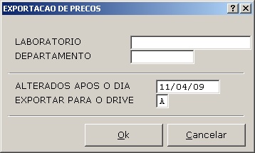Exportação de Preços