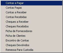 Sistemas Financeiro - Consulta de Contas (tela)