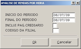 Sistemas Financeiro - Análise de vendas por hora