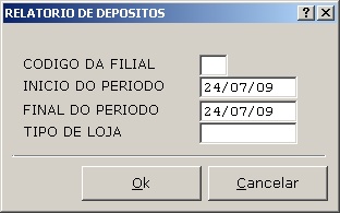 Sistemas Financeiro - Relatório de depósitos