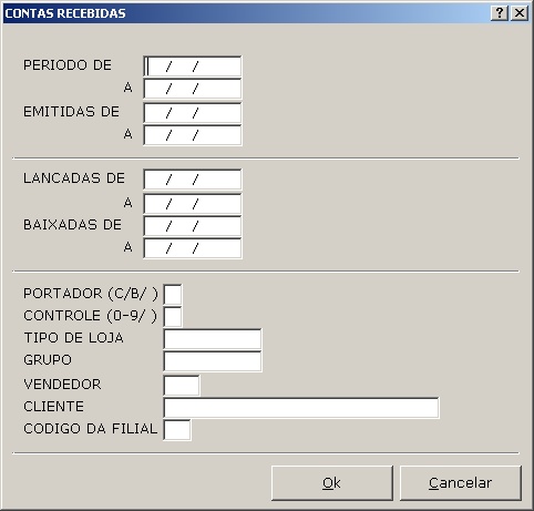 Sistemas Financeiro - Contas Recebidas