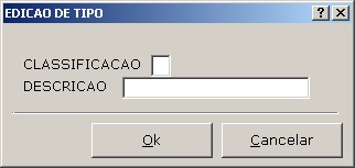 Cadastros Gerais - Edição de Tipo (convênio)