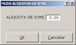 Altera Aliquota de ICM