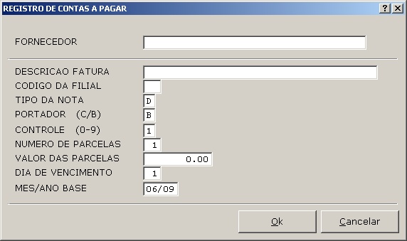 Sistemas Financeiro - Cadastro de Contas 4