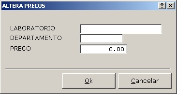 Manutenção de Mercadorias - Cadastro de Dicionarios 5