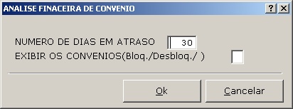 Sistemas Financeiro - Bloqueio de convenio