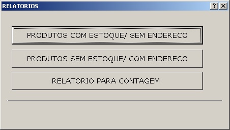 Manutenção de Mercadorias - Cadastro de Endereços 1