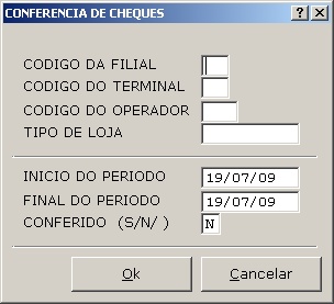 Sistemas Financeiro - Conferência de cheques 