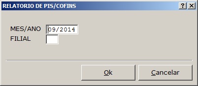 Sistema Financeiro - Relatorio de pis cofins