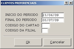 Sistemas Financeiro - Clientes preferenciais