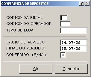 Sistemas Financeiro - Conferência de depósito 2