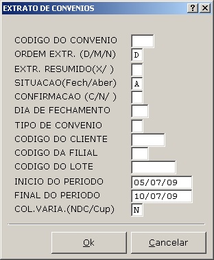 Sistemas Financeiro - Extrato de convênio