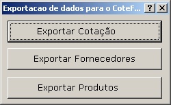 Integracoes - Exportacao Cote facil