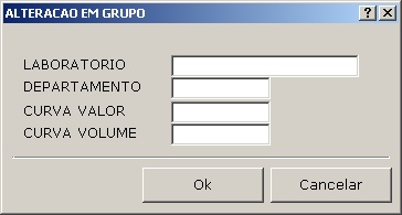 Manutenção de Mercadorias - Cadastro de Máximos Mínimos 3