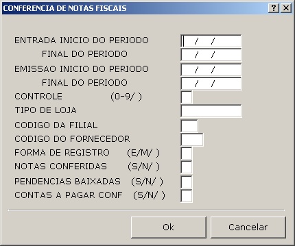 Conferência de Notas Fiscais