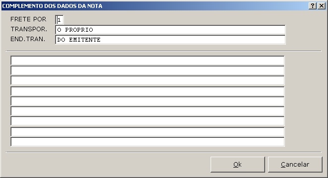 Tranferência de Mercadorias - Gera Notas Fiscais 2