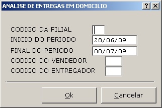 Sistemas Financeiro - Análise de entregas em domicílio