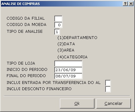 Sistemas Financeiro - Análise de compras