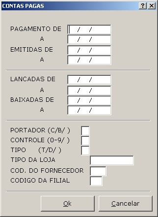 Sistemas Financeiro - Contas Pagas