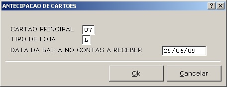 Sistemas Financeiro - Antecipação de cartão 2