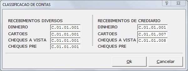 Sistemas Financeiro - Classificação de Contas 2