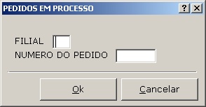 Pedidos e faltas - Pedido em Processo