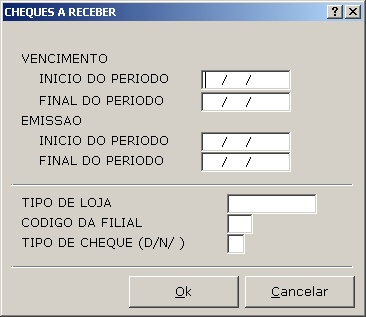 Sistemas Financeiro - Cheques a Receber