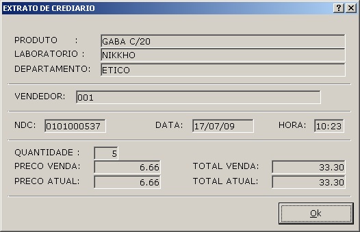 Sistemas Financeiro - Extrato de crediário3