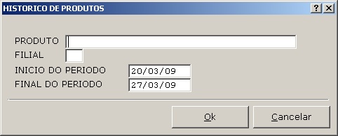 Balanco - Historico de Produtos