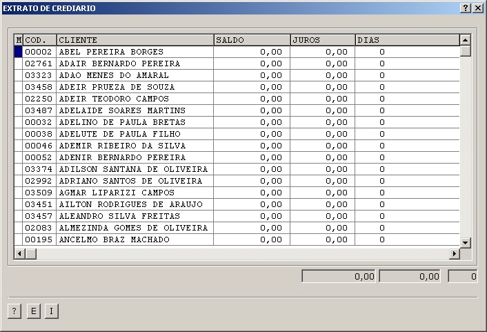 Sistemas Financeiro - Extrato de Crediário 2