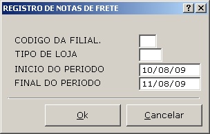 Sistemas Financeiro - Registro de notas de frete