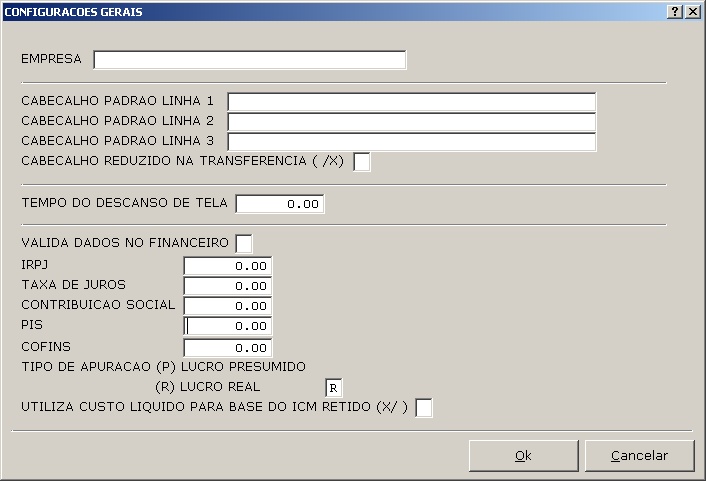 Configuracoes - Configuracoes Gerais